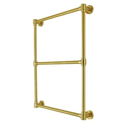 Kingston Brass 24" x 32" Wall Mount Towel Rack, Brushed Brass DTM322437